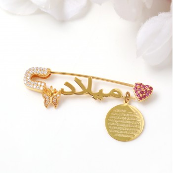 بروش فضة خالص بالكريستال  #1031 