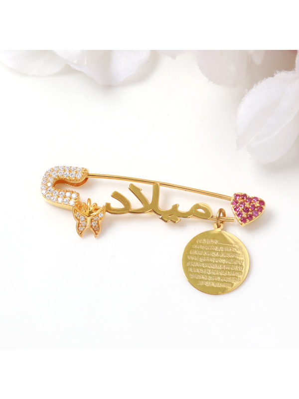 بروش فضة خالص بالكريستال  #1031