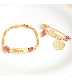 بروش واسوارة فضة خالص بالكريستال  #701