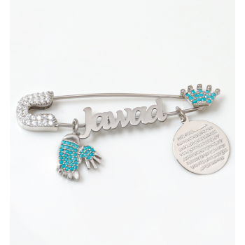 بروش فضة خالص بالكريستال  #521