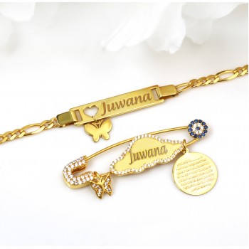 بروش واسوارة فضة خالص بالكريستال  #988 