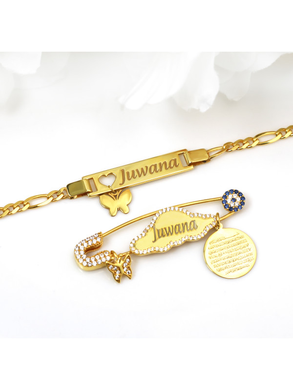 بروش واسوارة فضة خالص بالكريستال  #988