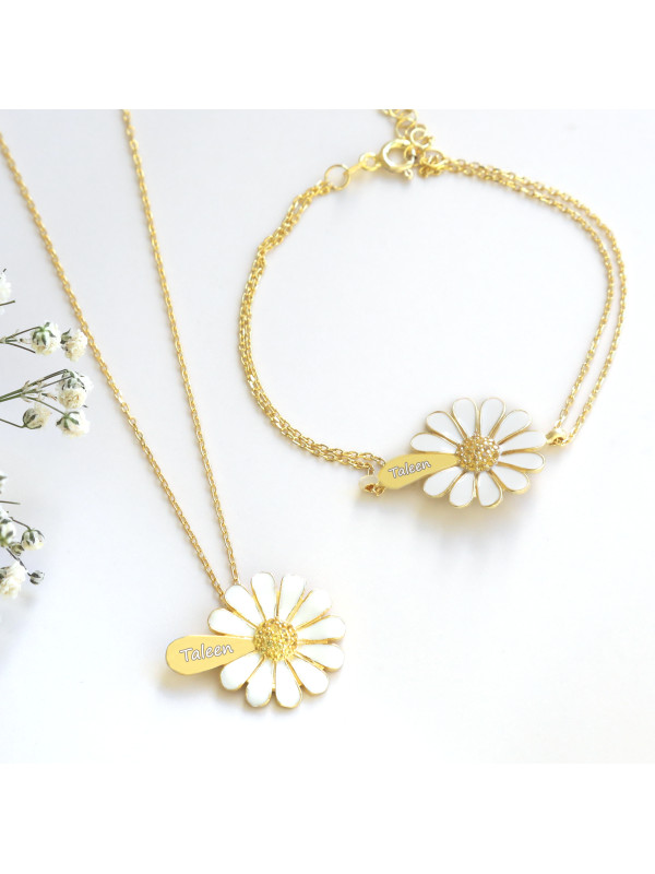 طقم اسوارة وسلسال فضة خالص بإسم #907