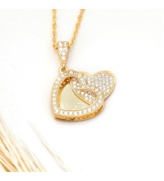 سلسال اطفال فضة خالص بالاسم مرصع بالكريستال #349