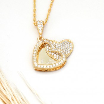 سلسال اطفال فضة خالص بالاسم مرصع بالكريستال #349