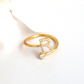 خاتم فضة خالص بحرف#277