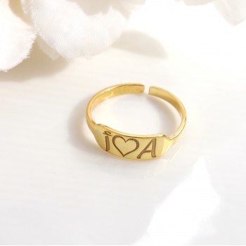 خاتم فضة خالص بحرفين#278