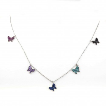 سلسال الفراشة فضة خالص #1956