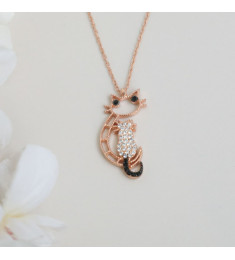 سلسال القطة اطفال فضة خالص #814