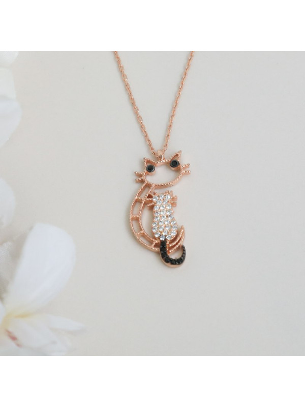 سلسال القطة اطفال فضة خالص #814