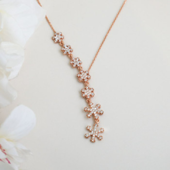 سلسال حبات الثلج فضة خالص #813