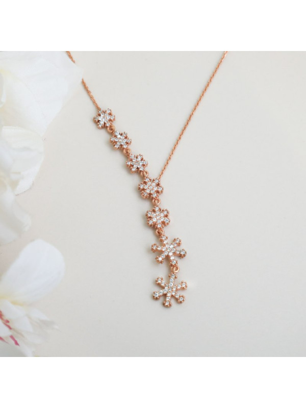 سلسال حبات الثلج فضة خالص #813