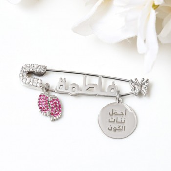 بروش فضة خالص بالكريستال  #1150 