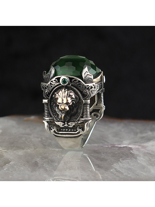 خاتم  زركون فضة خالص #1806