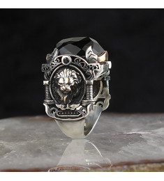 خاتم  زركون فضة خالص #1805