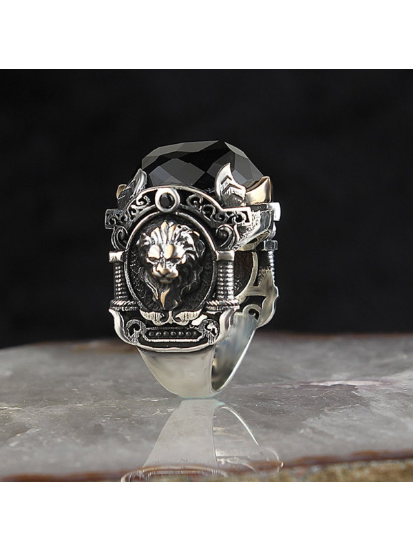 خاتم  زركون فضة خالص #1805