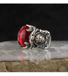 خاتم  زركون فضة خالص #1807