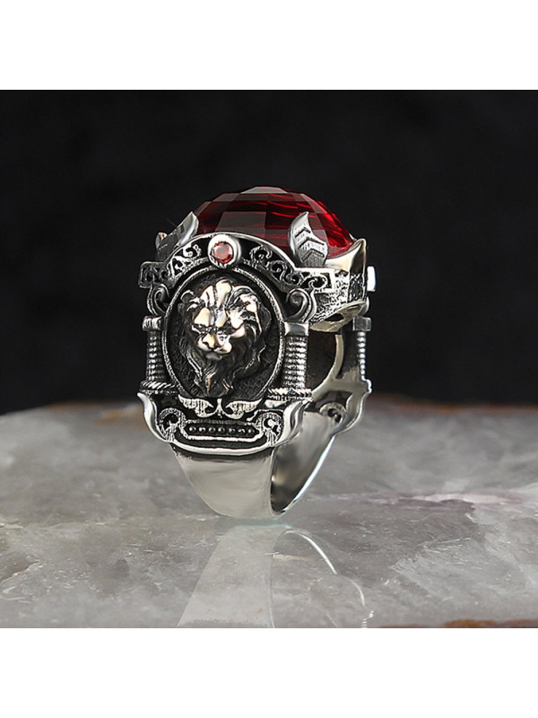 خاتم  زركون فضة خالص #1807