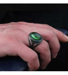 خاتم اونيكس فضة خالص #1819