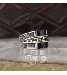 خاتم  زركون فضة خالص #1801