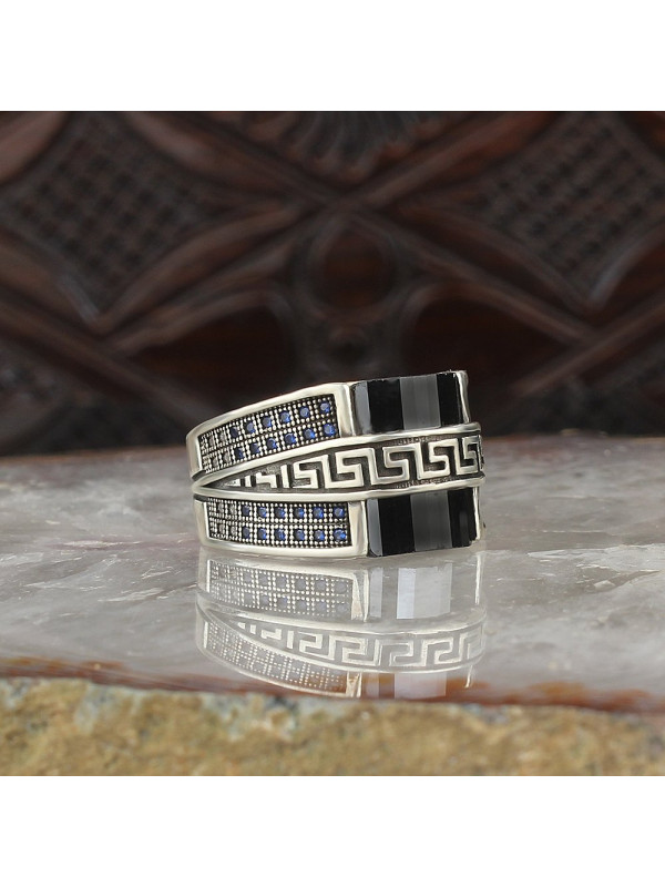 خاتم  زركون فضة خالص #1801