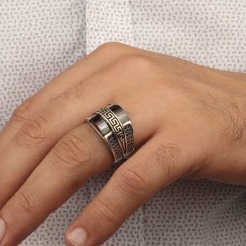 خاتم  زركون فضة خالص #1801 