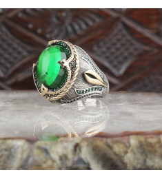 خاتم زركون فضة خالص #1814