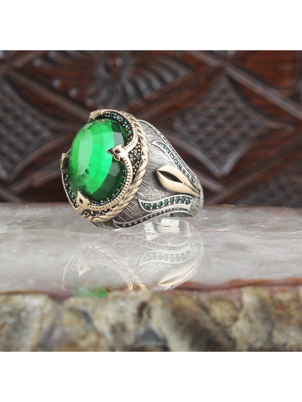 خاتم زركون فضة خالص #1814