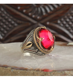 خاتم زركون فضة خالص #1816