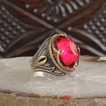 خاتم زركون فضة خالص #1816 