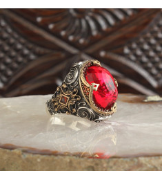 خاتم زركون فضة خالص #1817