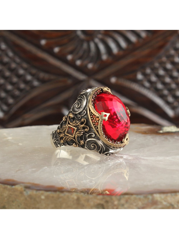 خاتم زركون فضة خالص #1817