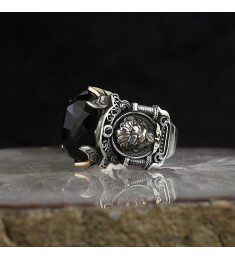 خاتم  زركون فضة خالص #1805