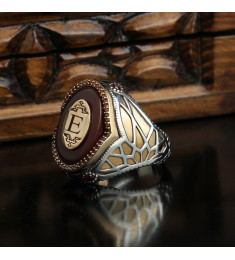  خاتم رجال فضة  #942