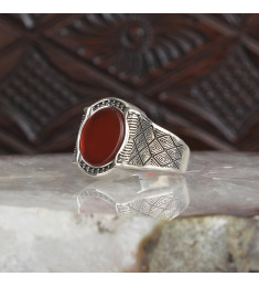  خاتم رجال فضة  #942