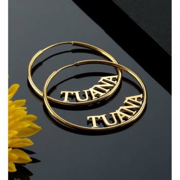 حلق فضة خالص بإسم #546