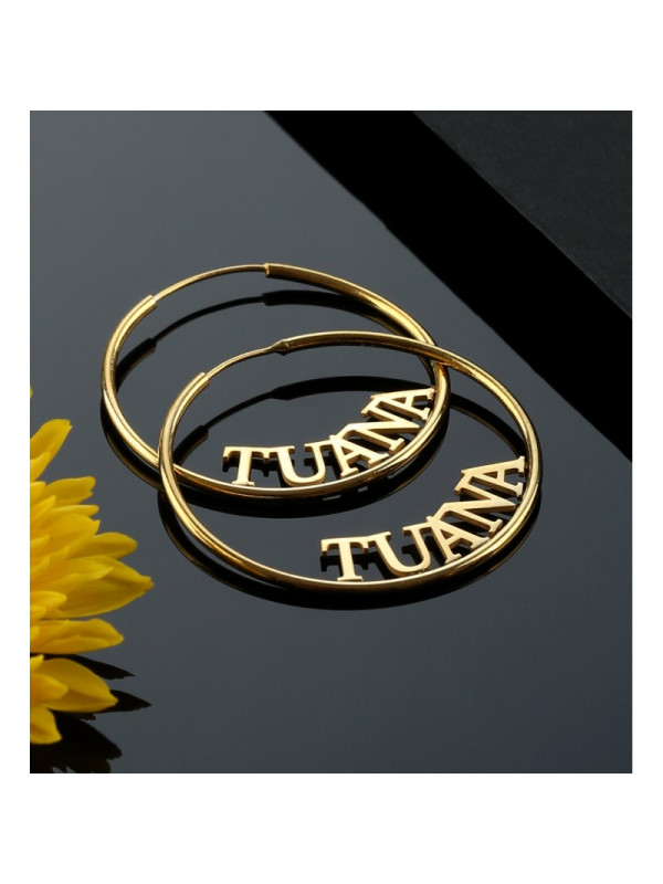 حلق فضة خالص بإسم #546