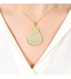 سلسال فضة خالص بإسم او اسمين #424