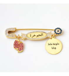 بروش فضة خالص بالكريستال  #922