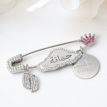 بروش الغيمة فضة خالص #1027