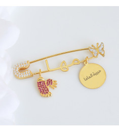 بروش فضة خالص بالكريستال  #154