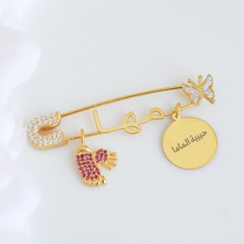 بروش فضة خالص بالكريستال  #154