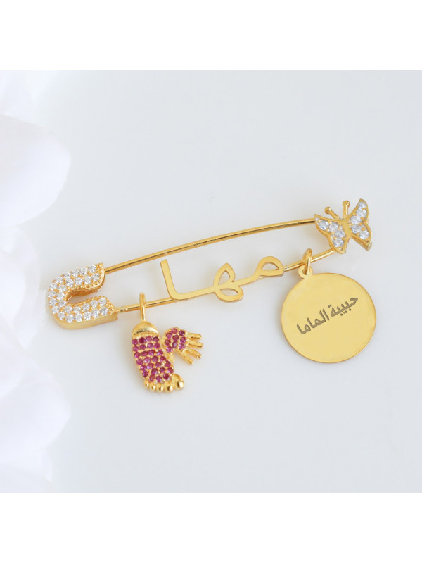 بروش فضة خالص بالكريستال  #154