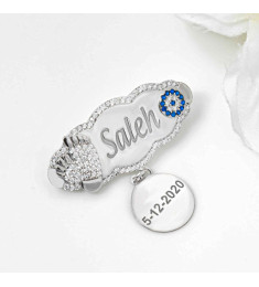 بروش فضة خالص بالكريستال  #537