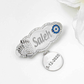 بروش فضة خالص بالكريستال  #537