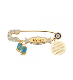 بروش فضة خالص بالكريستال  #341