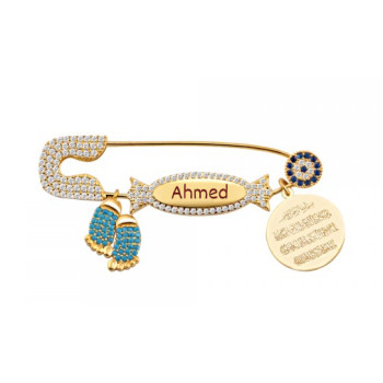 بروش فضة خالص بالكريستال  #341 