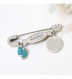 بروش فضة خالص بالكريستال  #1024