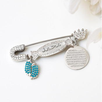 بروش فضة خالص بالكريستال  #1024 