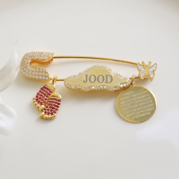 بروش فضة خالص بالكريستال  #914